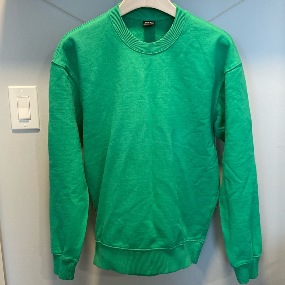 [Brand New] ZARA Men’s Green 100% cotton Green Sweater / Size Small